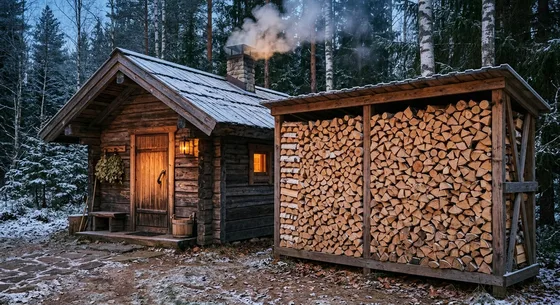 Укладка дров в Магнитогорске, переулок Лагерный, 12